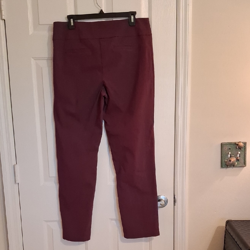 Ava & Grace Burgundy Ankle Pants - Picture 3 of 3